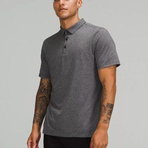 Lululemon Evolution Short Sleeve Polo Shirt, Heathered Black, Gray, Size…